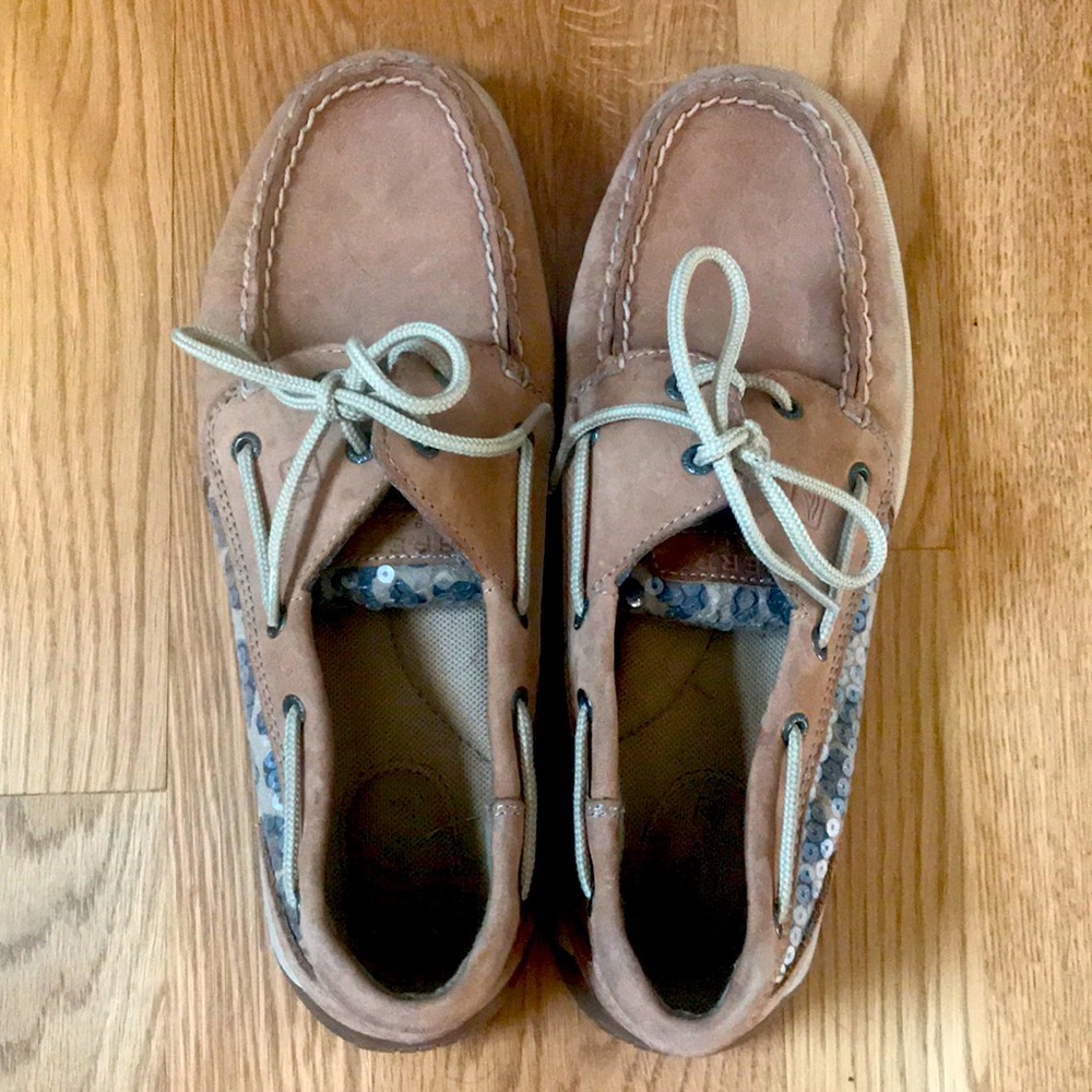 Sperry Top-sider Women’s 9M cheetah print sequins